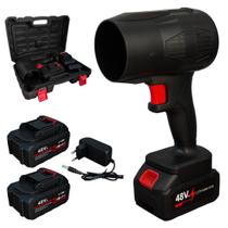 Soprador Sem Fio 48V Alta Potência Kit Completo com Maleta, 2 Baterias e Carregador Bivolt Soprador Sem Fio 48V Alta Potência Kit Completo com Maleta, 2 Baterias e Carregador Bivolt