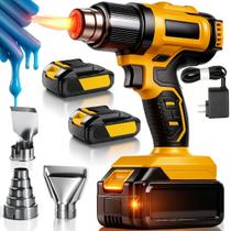 Soprador Termico Bivolt Com Bocal E 2 Baterias C/ Maleta Pro