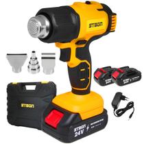 Soprador Térmico Pistola 24V 2 Baterias Recarregável 500c