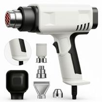 Soprador Térmico Profissional 1200w Com Display Digital E 4 Bicos Metálicos - 127v Branco Soprador Térmico Profissional 1200w Com Display Digital E 4 Bicos Metálicos - 127v Branco