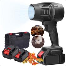 Soprador turbo portátil usb recarregável 2 baterias Bivolt forte