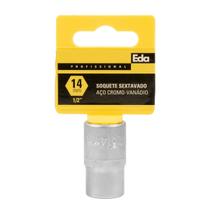 Soquete 1/2 x 14 mm Sextavado Curto 0UI Eda Soquete 1/2 x 14 mm Sextavado Curto 0UI Eda