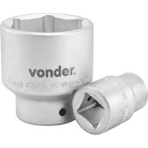 Soquete 30mm 3-4 Aço Cromo Vanádio Cromado Fosco para Fixadores Sextavados Vonder Soquete 30mm 3-4 Aço Cromo Vanádio Cromado Fosco para Fixadores Sextavados Vonder