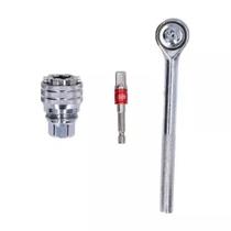 Soquete Aço Crv 1 4 Catraca Chave Allen ajustavel - MINYMIX