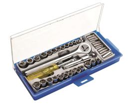 Soquete/Bits Jogo 40Pcs Encaixe 1/4-3/8equot Importado