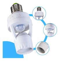 Soquete Bocal E27 Bivolt Sensor De Presença Com Fotocélula Para Lâmpada