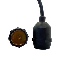 Soquete Bocal E27 C/ Rabicho Emborrachado Preto Decorlux