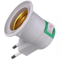 Soquete Bocal E27 Plug c/ Interruptor Liga/Desliga Bivolt Fácil Instalação Portátil Soquete Bocal E27 Plug c/ Interruptor Liga/Desliga Bivolt Fácil Instalação Portátil