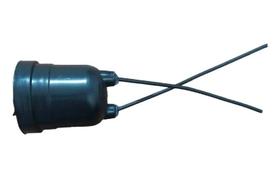 Soquete Bocal Lâmpada E27 Com Rabicho Kit 10 Peças - Preto