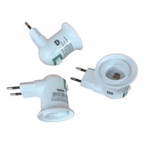 Soquete c/ pino p/ tomada fixo e botão lig/des (e-27)- atopy Soquete c/ pino p/ tomada fixo e botão lig/des (e-27)- atopy