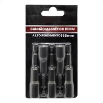 Soquete Canhão Magnético 8mm Sextavado 5 Peças 1/4