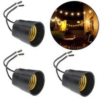 Soquete Com Rabicho Minion Preto Bocal Lâmpada E27 03 Un