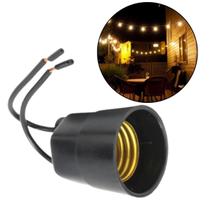 Soquete Com Rabicho Minion Preto Bocal Para Lâmpada E27