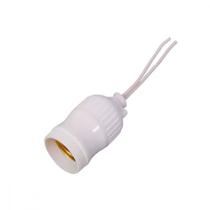 Soquete Com Rabicho Nylon Ilumi Branco 2A E-27 1612Pct - Kit C/10 Soquete Com Rabicho Nylon Ilumi Branco 2A E-27 1612Pct - Kit C/10