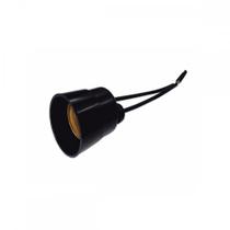 Soquete Com Rabicho Nylon Ilumi Preto 2A E/27 16101Pct - Kit C/10 Soquete Com Rabicho Nylon Ilumi Preto 2A E/27 16101Pct - Kit C/10