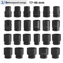 Soquete De Impacto Automotivo Hexagonal Estendido De 17-46mm 3/4 Para Ferramenta Manual Pesada