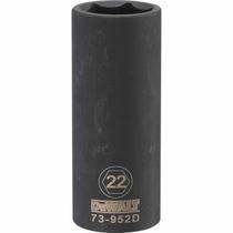 Soquete de impacto DEWALT 1/2 Drive Deep 6 PT 22mm CR-440 Steel