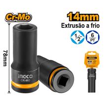 Soquete De Impacto INGCO Sextavado Longo 1/2 "14Mm Soquete De Impacto INGCO Sextavado Longo 1/2 "14Mm