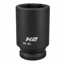 Soquete de Impacto Longo Sextavado Em Aço Encaixe 3/4'' - K2