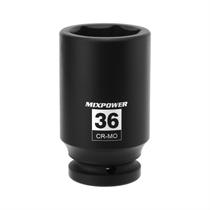 Soquete de impacto profundo MIXPOWER 36 mm encaixe 3/4" CR-MO Soquete de impacto profundo MIXPOWER 36 mm encaixe 3/4" CR-MO