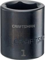 Soquete de impacto raso CRAFTSMAN Drive de 1/2 polegada SAE de 1 polegada