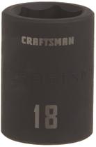 Soquete de impacto raso Craftsman, unidade de 1/2 polegada, métrica de 18 mm