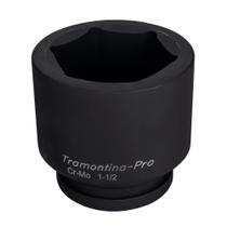 Soquete de Impacto Sextavado em Aço Cromo Molibdênio 75 mm - Encaixe 1.1/2'' Tramontina PRO Soquete de Impacto Sextavado em Aço Cromo Molibdênio 75 mm - Encaixe 1.1/2'' Tramontina PRO