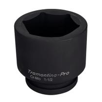 Soquete De Impacto Sextavado Em Aço Cromo Molibdênio 85 Mm - Encaixe '' Tramontina Pro Tramontina