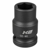 Soquete De Impacto Sextavado Em Aço Encaixe 1/2'' Profissional Resistente - K2
