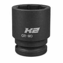 Soquete De Impacto Sextavado Em Aço Encaixe 1/2'' Profissional Resistente - K2