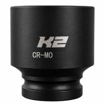 Soquete De Impacto Sextavado Em Aço Encaixe 1/2'' Profissional Resistente - K2