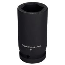 Soquete De Impacto Sextavado Longo Em Aço Cromo Molibdênio 37 Mm - Encaixe 1'' Tramontina Pro Tramontina Soquete De Impacto Sextavado Longo Em Aço Cromo Molibdênio 37 Mm - Encaixe 1'' Tramontina Pro Tramontina