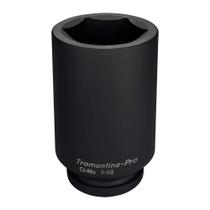 Soquete de Impacto Sextavado Longo em Aço Cromo Molibdênio 75 mm - Encaixe 1.1/2'' Tramontina PRO