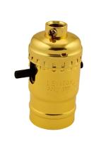 Soquete de lâmpada Leviton 6098-PG de base média em latão