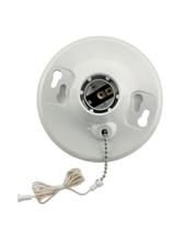 Soquete de lâmpada Leviton 8827-CW1 Pull Chain White