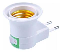 Soquete E27 Adaptador Bocal Lâmpada Tomada Liga Desliga Plug - ARMBRASIL