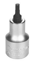 Soquete em Aço Cromo Vanádio Ponta Hexagonal 4 mm - Encaixe 1/2"
