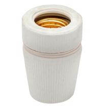Soquete em Porcelana para Tempo E27 - 8888 - BRASFORT Soquete em Porcelana para Tempo E27 - 8888 - BRASFORT