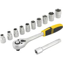 Soquete Encaixe 1/2" Com Catraca Jogo 12 Peças Vonder Soquete Encaixe 1/2" Com Catraca Jogo 12 Peças Vonder