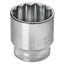 Soquete Estriado 11 mm encaixe 1/2" Tramontina em Aço Cromo Vanadio com Acabamento Cromado