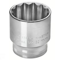 Soquete Estriado 13 mm encaixe 1/2" Tramontina em Aço Cromo Vanádio com Acabamento Cromado Soquete Estriado 13 mm encaixe 1/2" Tramontina em Aço Cromo Vanádio com Acabamento Cromado