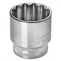 Soquete Estriado 22 mm encaixe 1/2" Tramontina em Aço Cromo Soquete Estriado 22 mm encaixe 1/2" Tramontina em Aço Cromo