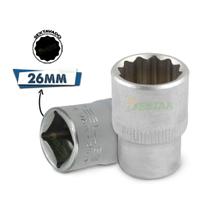 Soquete estriado 26mm 1/2" stels Soquete estriado 26mm 1/2" stels