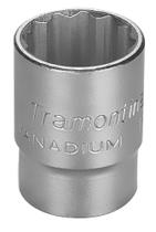 Soquete Estriado em Aço Cromo Vanádio 25 mm - Encaixe 1/2" Tramontina PRO