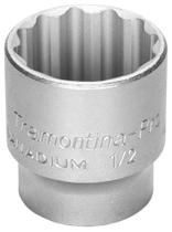 Soquete Estriado em Aço Cromo Vanádio 33 mm - Encaixe 1/2" Tramontina PRO Soquete Estriado em Aço Cromo Vanádio 33 mm - Encaixe 1/2" Tramontina PRO