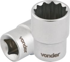 Soquete estriado encaixe 1/2" 12mm curto cromo vanádio - Vonder