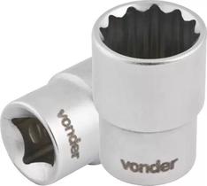 Soquete estriado encaixe 1/2 17mm curto cromo vanádio-vonder Soquete estriado encaixe 1/2 17mm curto cromo vanádio-vonder