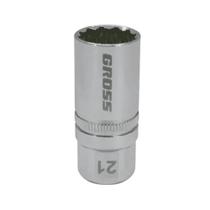 Soquete estriado gorss 1/2pol 21mm para vela gross Soquete estriado gorss 1/2pol 21mm para vela gross