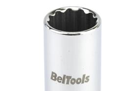 Soquete Estriado Longo Encaixe de 1/2 CRV 14mm Beltools