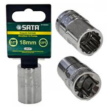 Soquete Estriado Sata 1/2'' - 18Mm